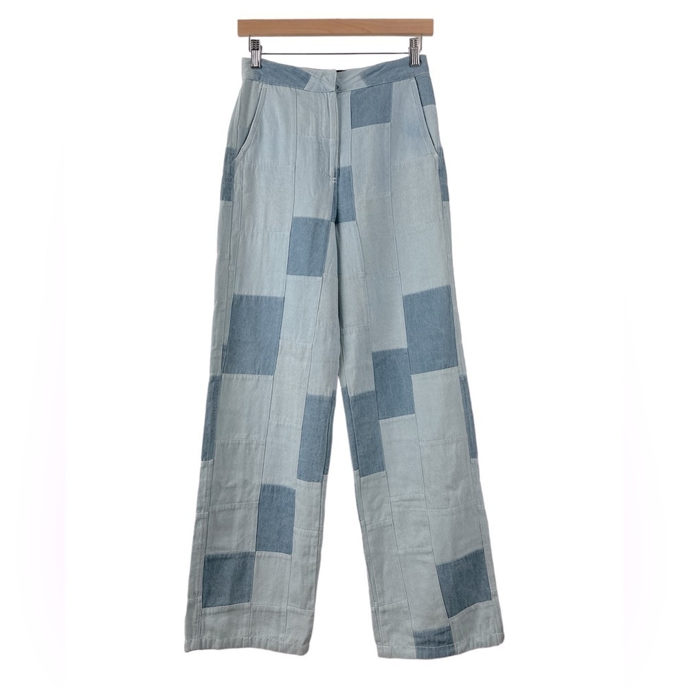 Le Superbe Fred's Denim Patchwork Flare Pants - image 3